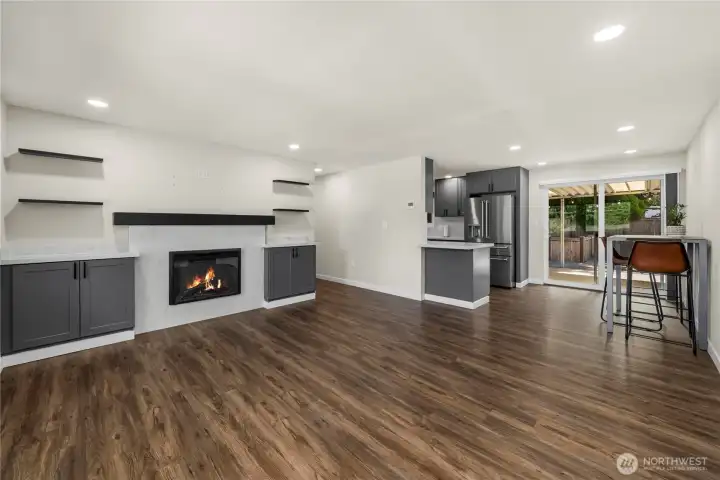 Angle of main living space as you enter the home.