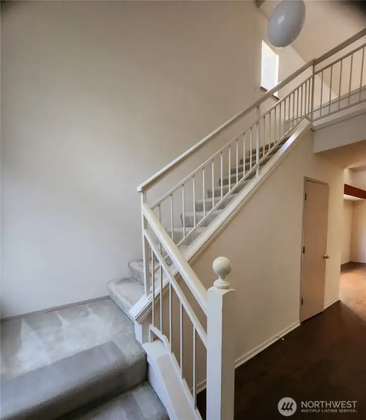 Staircase leading to the upper level