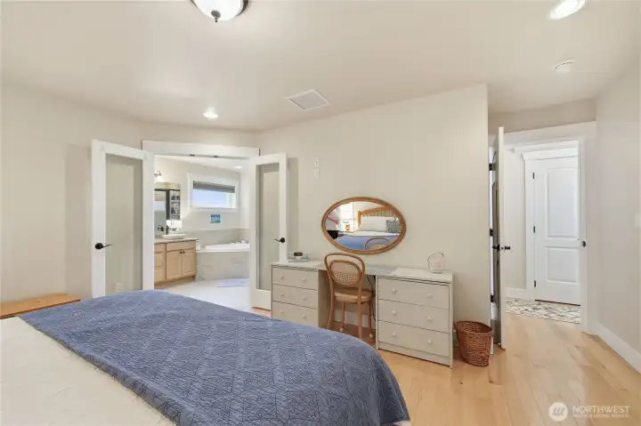 Primary bedroom suite on the main floor