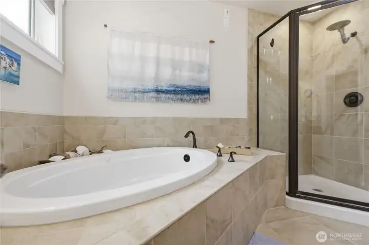 Primary bedroom suite on the main floor