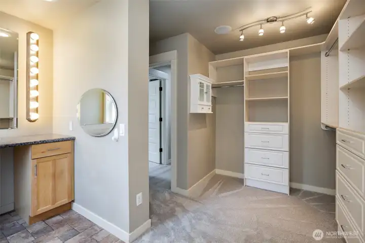 Primary Bathroom and Make Up Bar Primary Bathroom and Make Up Bar