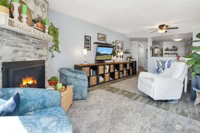 Looking back toward the dining area.  Design as you wish with the open concept!