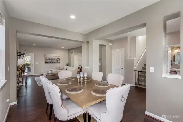 Looking toward family room and kitchen.