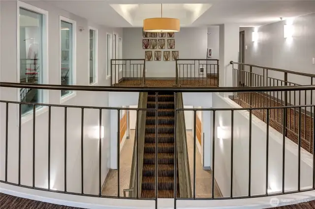 Upper lobby level.