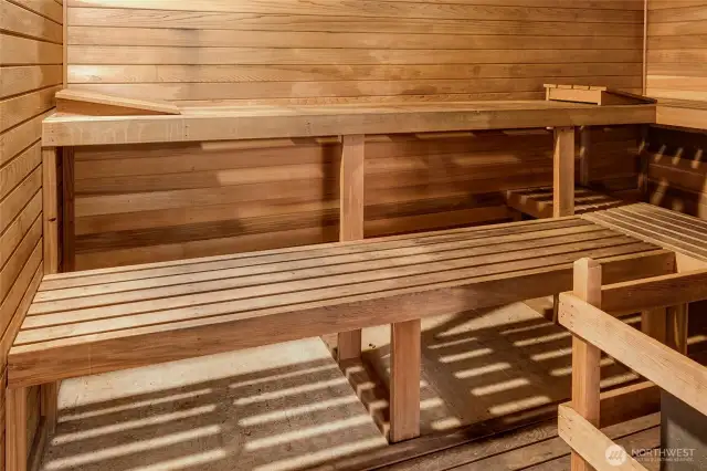 Large sauna.