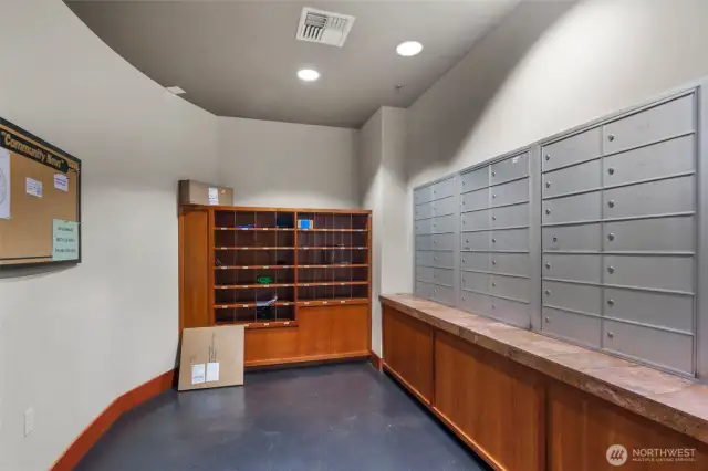 Mail room for secure packages & deliveries.