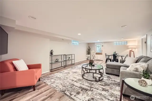 This lower level room with walk-out is suitable as a Bedroom or private Primary Suite.