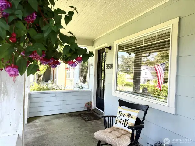 Relax on your wraparound porch!