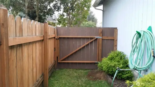 Fenced in back yard