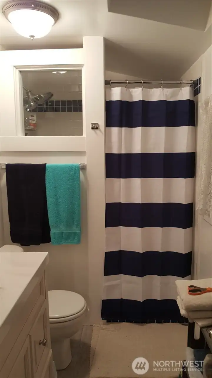 downstairs bathroom with heated tile floors