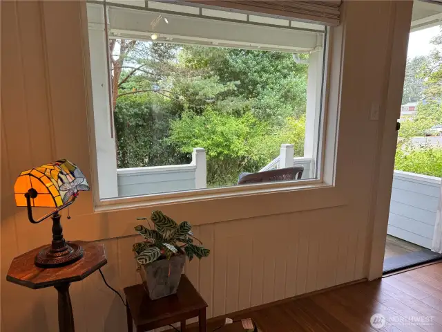 Lovely picture windows from the parlor.
