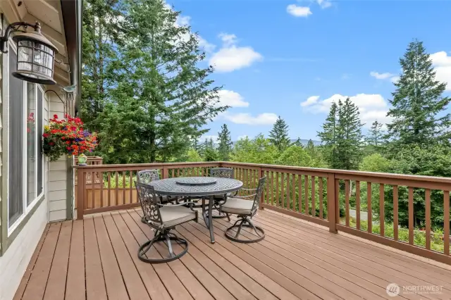 Enjoy sunrise on the deck.