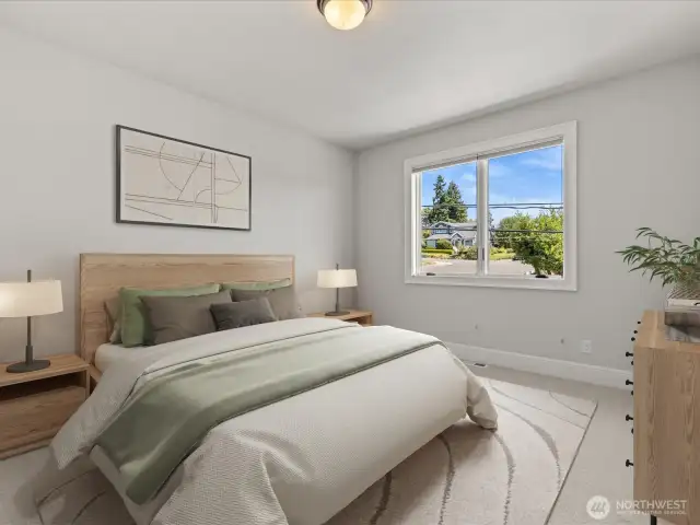 Secondary bedroom - virtually staged