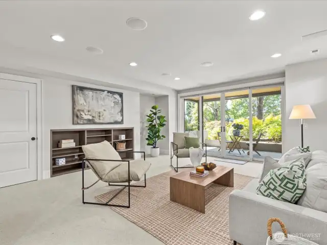 Enjoy a dedicated media room featuring a spacious layout—perfect for entertaining guests and cozy movie nights with family and friends.
