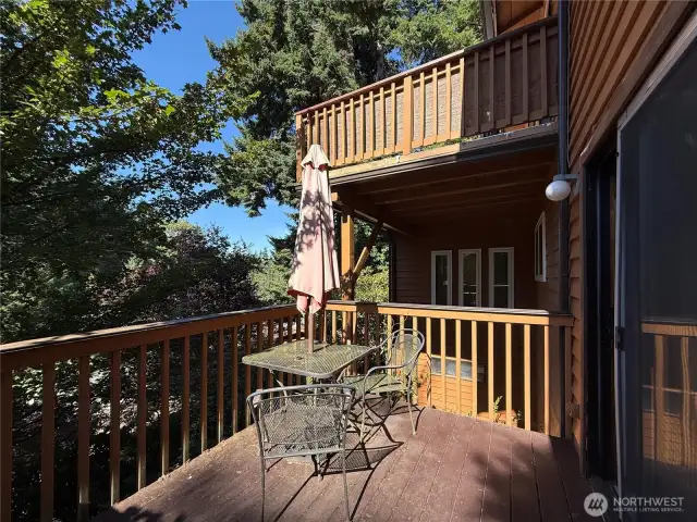 Private deck off bedroom #4 on the lower level