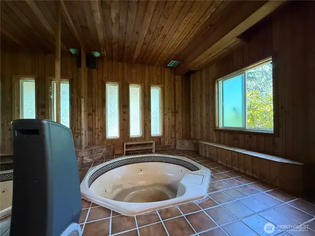 Hot tub area