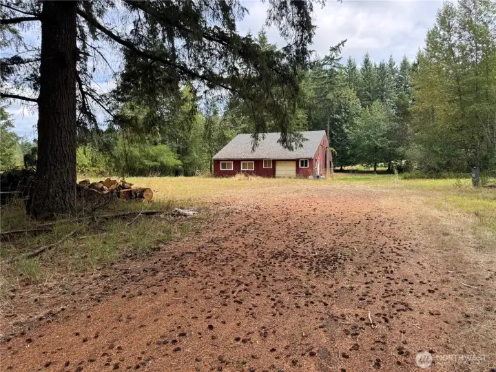 From Entrance looking back at the property with Barn