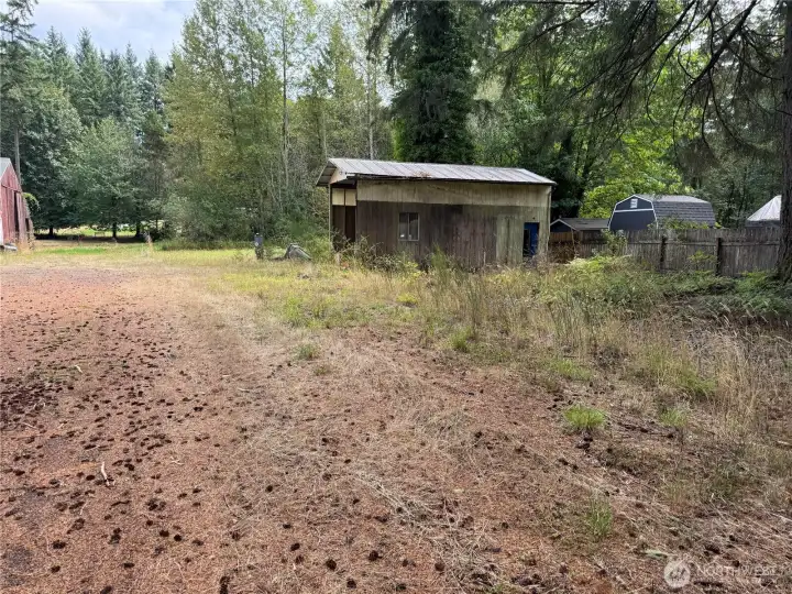 Looking from entrance back to garage and barn.