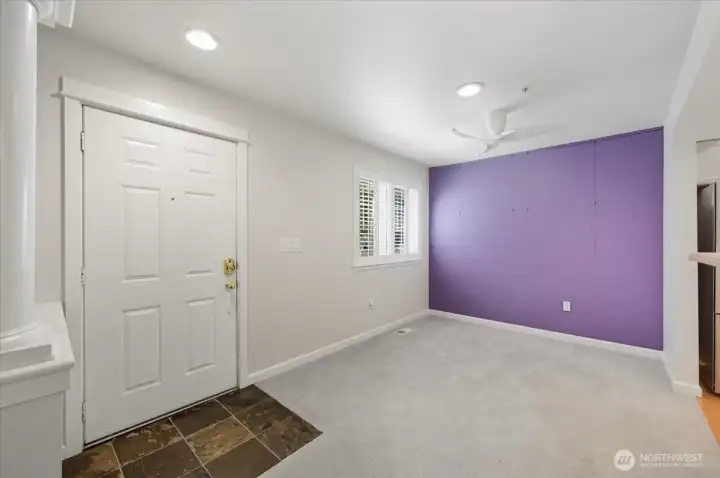 Front entry and dining area