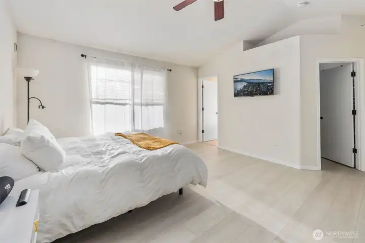 Perfect space for mounting a TV or adding personal touches!