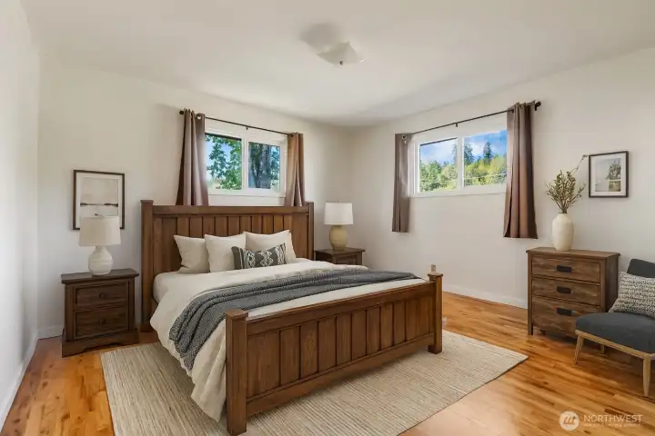 Virtually Staged Bedroom