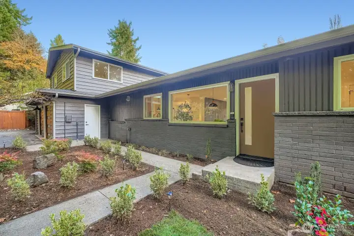 Fresh paint, newly landscaped.