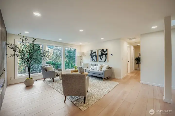 Living room opens to kitchen.