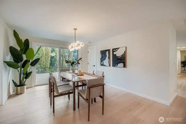 Dining Room opens to kitchen.