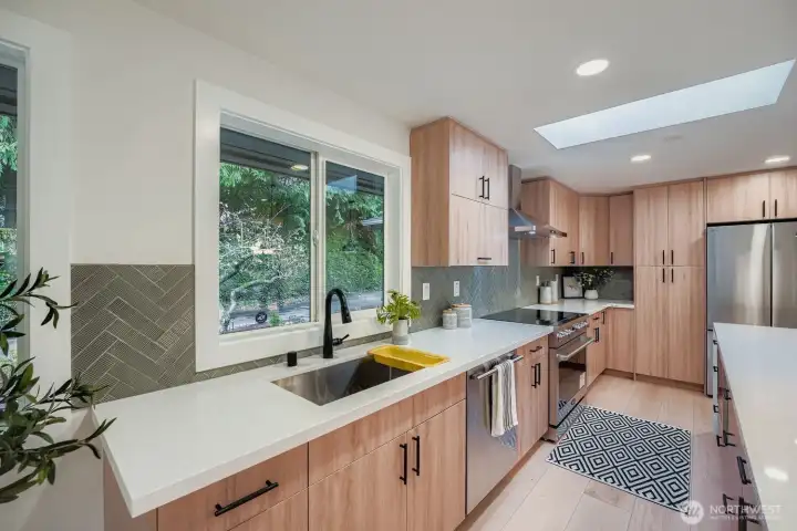 Fully remodeled kitchen.