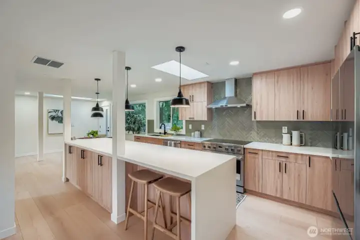 Plenty of storage in kitchen.