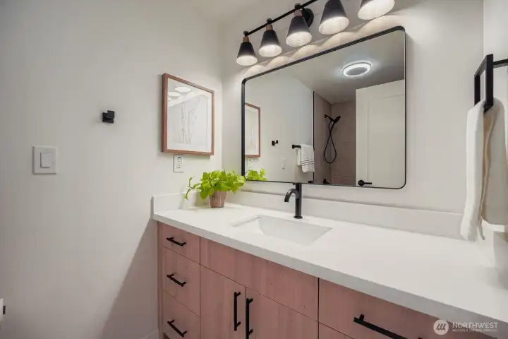 Shared hall bathroom on main floor.