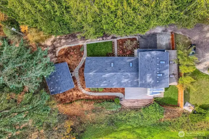 Main house, studio, and additional living space.