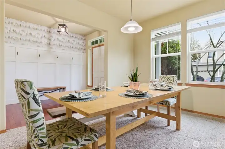 Dining with kitchen walk through