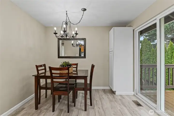 The kitchen Nook area