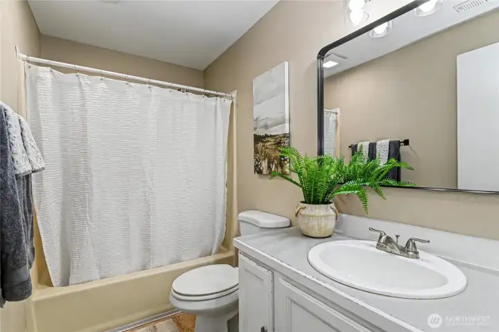 Downstairs only bath.