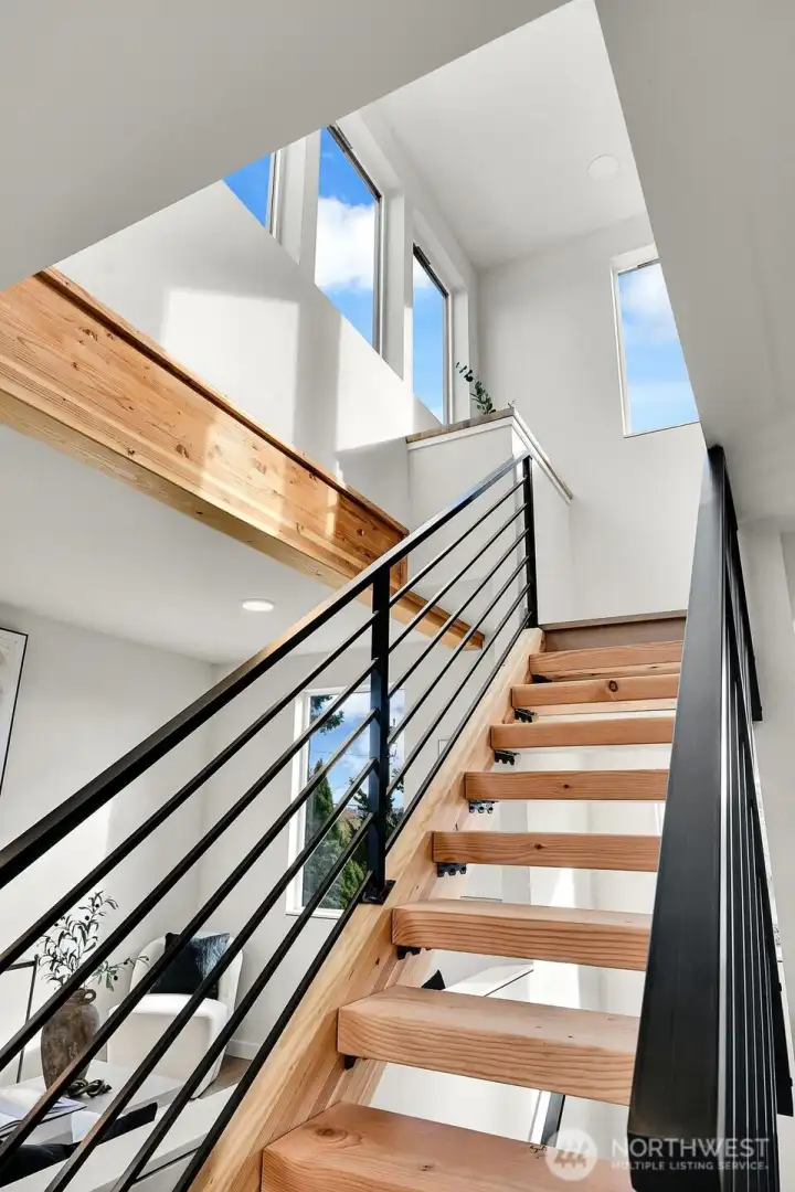 Light from the top floor work alcove