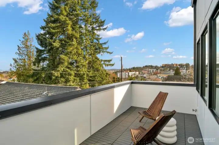 and the private deck is designed for the weight of a hot tub or plunge pool.