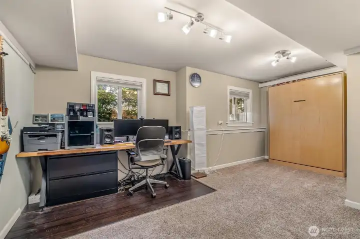 Work from home? Plenty of space includes murphy bed for guests
