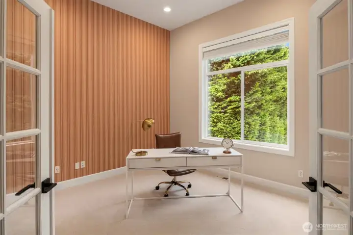 French doors to main level office or flex space (2 large closets)