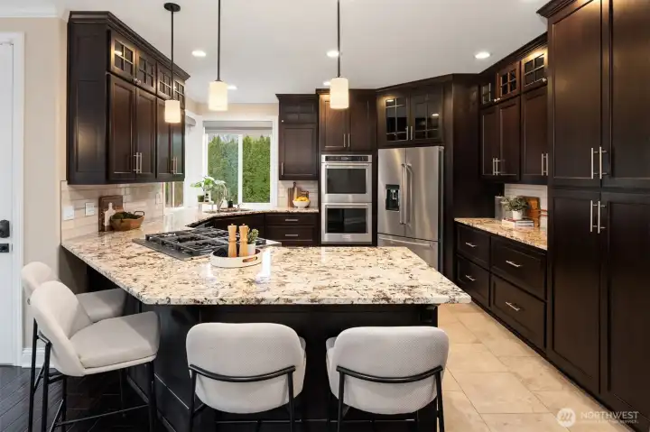 Space to gather around the kitchen