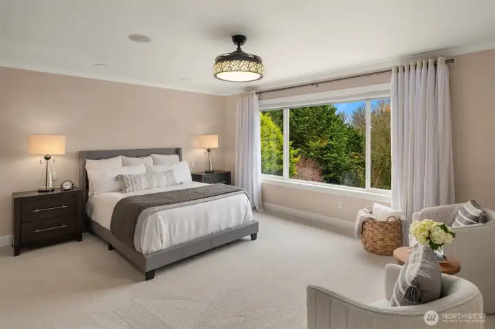 Primary bedroom, view from primary bath