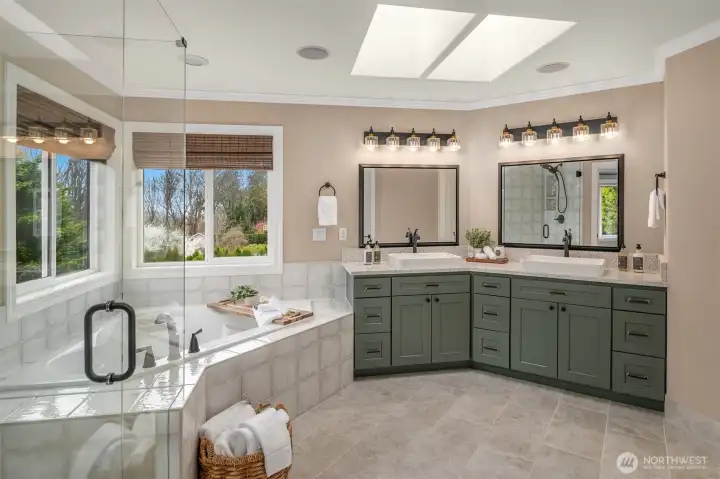 Gorgeous updated 5-piece primary bath