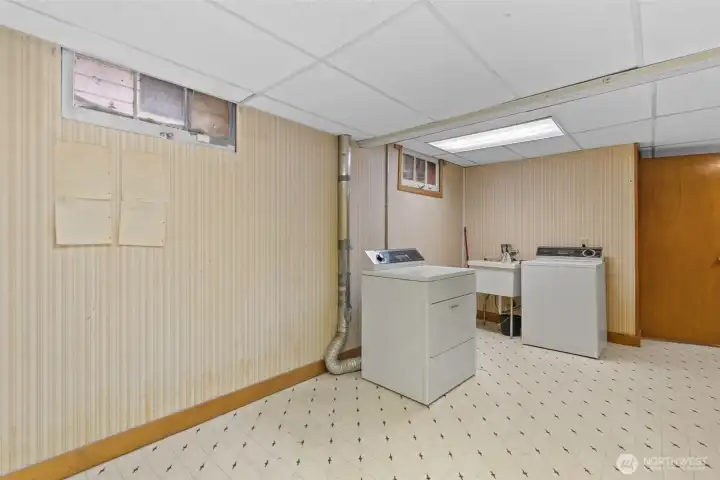 downstairs laundry room