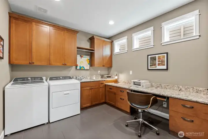 Washer & Dryer stay, and you'll love the added perk of a utility sink.