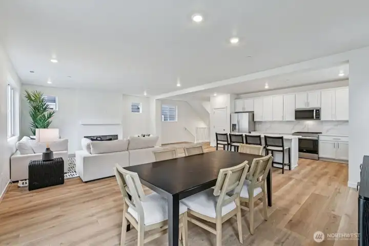 Great room dining area