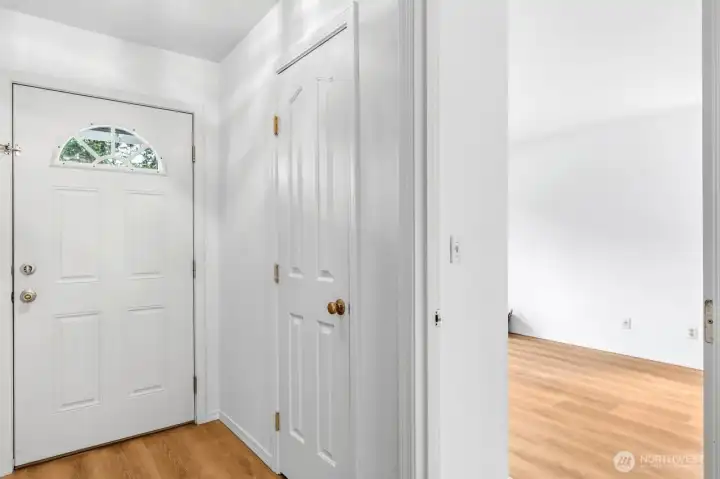 Extra storage as you walk in the door.