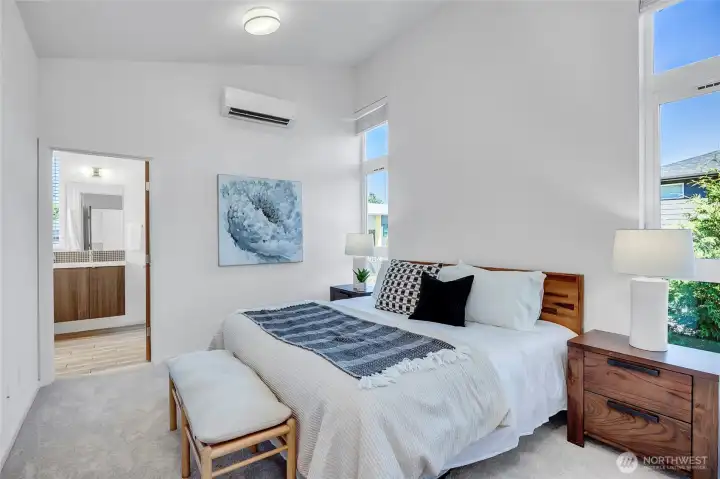 Private and Spacious Primary Suite with Mini Split Heating and Air Conditioning Private and Spacious Primary Suite with Mini Split Heating and Air Conditioning