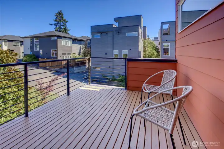 Expansive Southeast Facing Deck Ideal for Entertaining or Relaxing as Part of the Primary Retreat Expansive Southeast Facing Deck Ideal for Entertaining or Relaxing as Part of the Primary Retreat