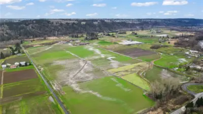 view of farm taken from Orting road side