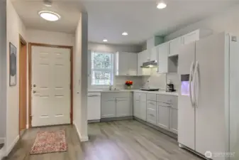 Step into the heart of urban living and experience the warmth and convenience of our brand new kitchen, designed with modern flair and practicality in mind. Picture yourself whipping up culinary delights on the sleek portable induction cooktop, (The stove unit installation is straightforward, with all hookups conveniently located behind a removable cabinet) where gourmet dreams come to life with just the touch of a button. Whether you're a culinary enthusiast or simply seeking a cozy space to gather with loved ones, this kitchen invites you to savor the joys of urban living in style. Come, let's create unforgettable memories together in this culinary haven